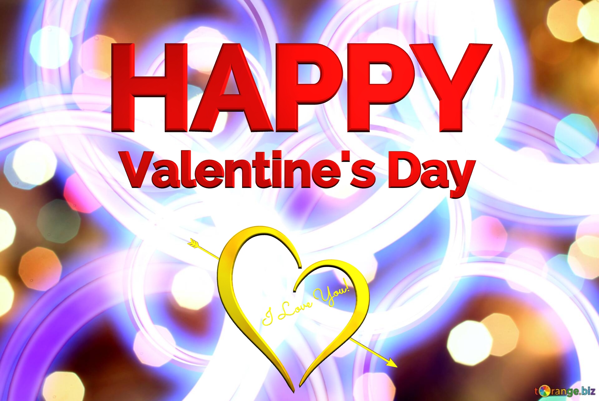 Colorful   happy Valentine`s Day Colorful Background №0