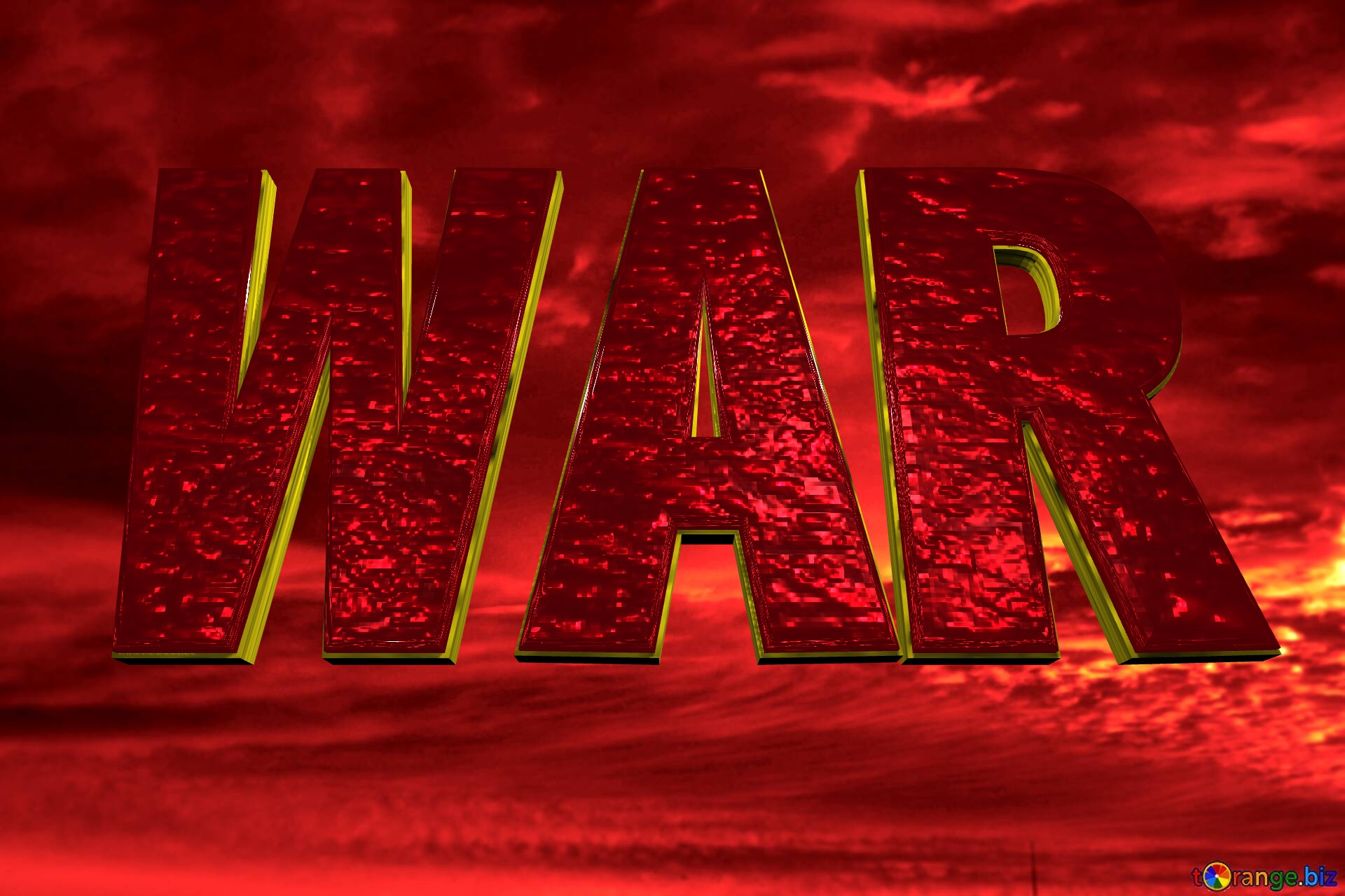 WAR SKY Red scary blood sunset №0