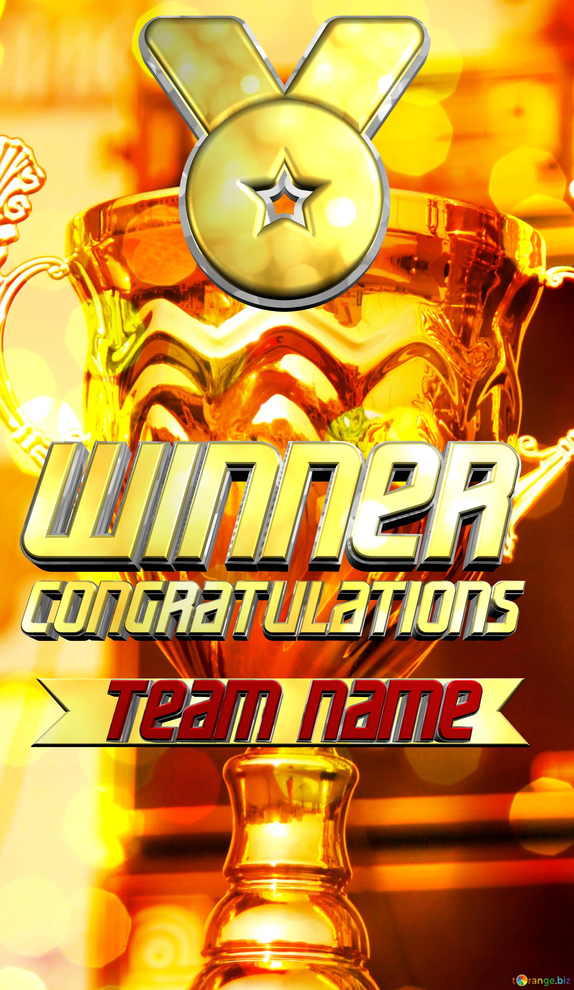 Congratulations winner editable template Winner Cup №0