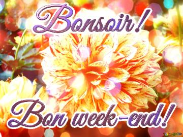 Bonsoir! Bon Week-end!  Bloom Blessings: Greetings In Full Bloom