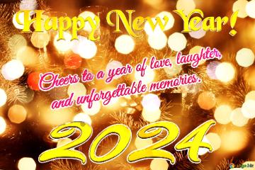 Cheers To A Year Of Love, Laughter,   And Unforgettable Memories. 2024 Festive Christmas Winter...