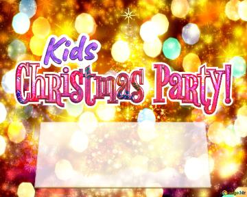 Christmas Party! Kids    Premium Fir Traditional Christmas Trees Background