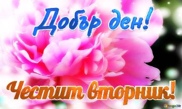 Добър ден! Честит вторник!  Blooms Of Love On Greetings Background Canvas