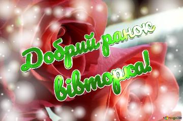 Добрий ранок      вівторка!  Rose Elegance: Greetings of Love in Floral Symphony