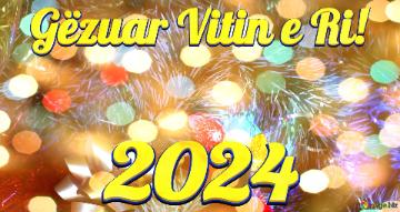 Gëzuar Vitin E Ri! 2024  Festive Winter Holiday Christmas Charm