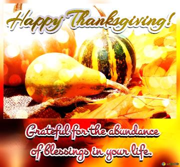 Happy Thanksgiving Card Amber Ambiance