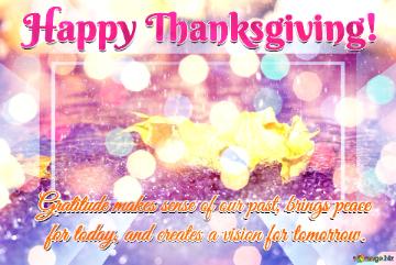 Gratitude Happy Thanksgiving! Falling Leaves Flourish