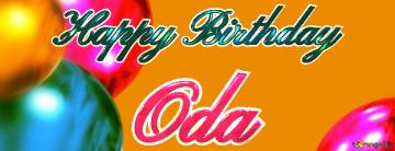 Banner Happy Birthday Oda Congratulations Banner With Balloons