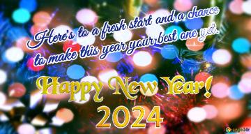 Here`s To A Fresh Start And A Chance   To Make This Year Your Best One Yet. Happy New Year! 2024 ...