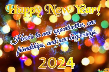 Here`s to new opportunities, new    friendships, and new beginnings. Happy New Year! 2024 