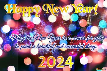 May The New Year 2024 Be A Canvas For You   To Paint A Beautiful And Successful Story. Enchanting...