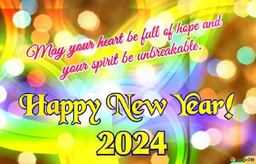 May your heart be full of hope and         your spirit be unbreakable. Happy New Year! 2024 