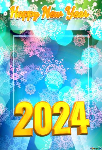 Happy New Year 2024   Christmas Background Design Frame