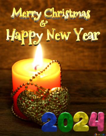 Candle 2024 Merry Christmas And Happy New Year
