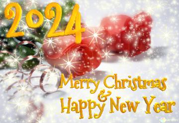 2024 Merry Christmas And Happy New Year Love card
