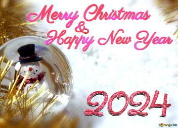 Snowman 2024 Merry Christmas And Happy New Year