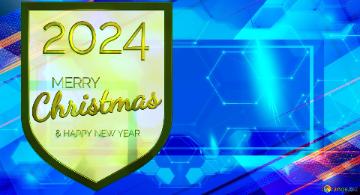 Office Merry Christmas & Happy New Year2024 Tech Background For Resume