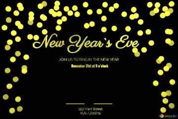 New Years Eve Party Invitations Christmas Lights Frame Background