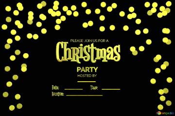 Christmas PARTY Invitation christmas lights frame background