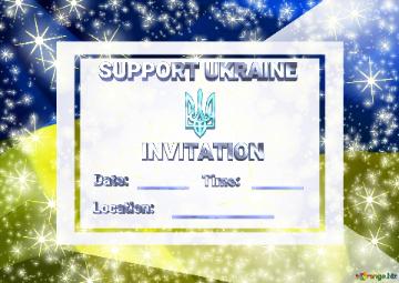 SUPPORT UKRAINE INVITATION Ukraine Ukrainian holiday background