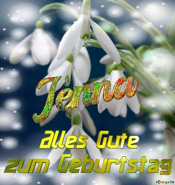     Alles Gute  Zum Geburtstag Jenna  Blumenstrauß Von Frühlingsblumen