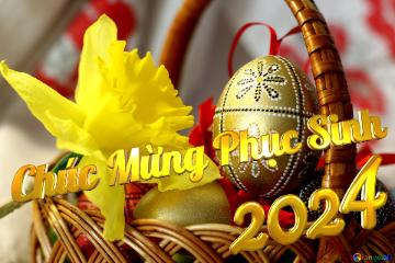 Chúc Mừng Phục Sinh 2024  Easter background