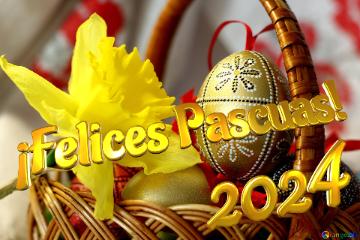 ¡Felices Pascuas! 2024  Easter background