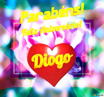 Feliz Aniversário!  Parabéns! Diogo  Тло троянда