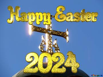 Happy Easter 2024  Ukrainian cross