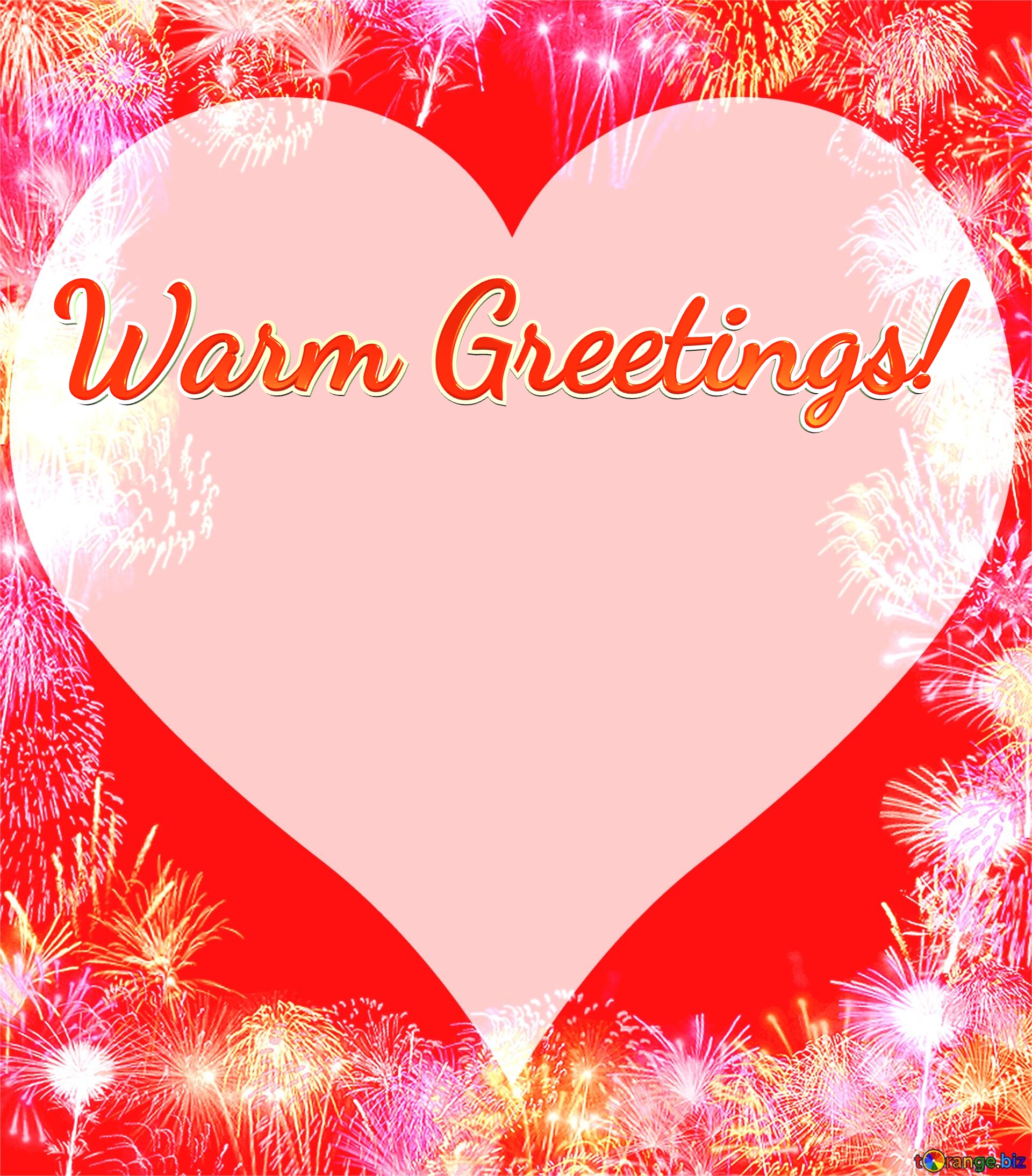 Heart Warm Greetings!  Photoshop Frame heart №0