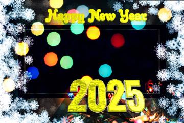 2025  Happy New Year  Christmas background powerpoint website infographic template banner layout design responsive brochure business