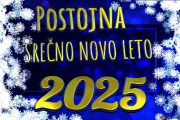 2025 Postojna SreČno Novo Leto  Blue Christmas Background Powerpoint Website Infographic Template...