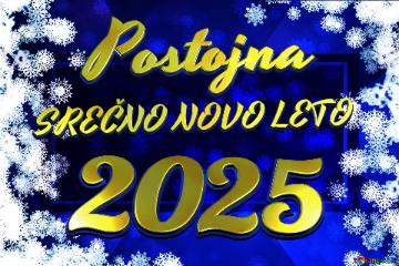 2025 Postojna SreČno Novo Leto  Blue Christmas Background Powerpoint Website Infographic Template...