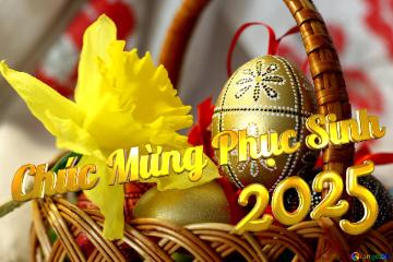 Chúc Mừng Phục Sinh 2025  Easter background