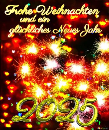 Frohe Weihnachten 2025 glückliches Neues Jahr und ein 