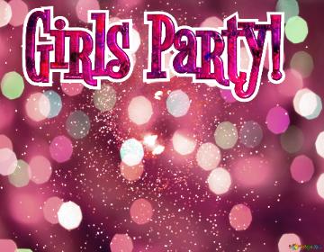 Girls Party!  Pink Fireworks Fantasy: New Year`s Background Spectacle