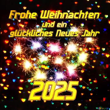 glückliches Neues Jahr und ein Frohe Weihnachten 2025 