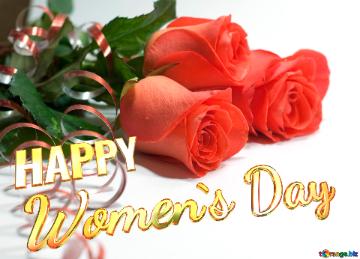 Happy Women`s Day  Background  To  Greeting  Postcards