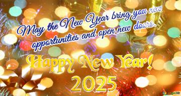 May The New Year Bring You New      Opportunities And Open New Doors. Happy New Year! 2025  Cozy...