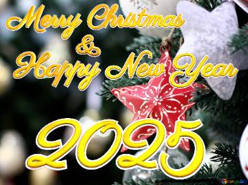 Merry Christmas 2025  Happy New Year &  Background With A Beautiful Christmas Star