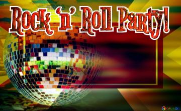 Rock ‘n’ Roll Party!  Disco Music Template Background