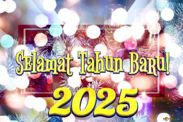 Selamat Tahun Baru! 2025  Snowy Wonderland Christmas Holiday Background