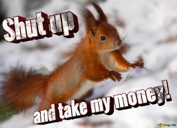 Shut Up And Take My Money!  Squirrel Run  Meme 