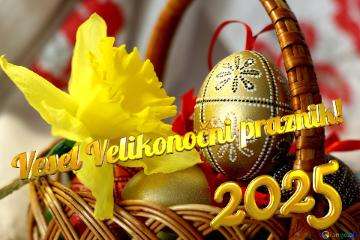 Vesel Velikonočni Praznik! 2025  Easter Background