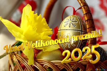 Vesel Velikonočni praznik! 2025  Easter background