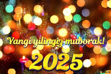 Yangi Yilingiz Muborak! 2025  Cozy Christmas Winter Holiday Background