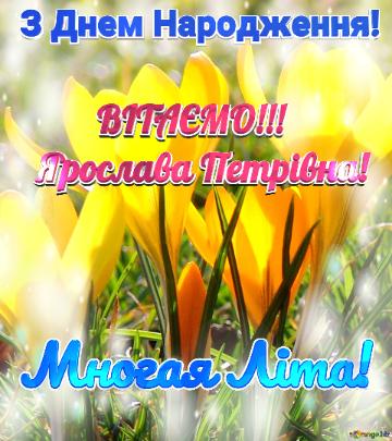 З Днем Народження! Многая Літа!    ВІТАЄМО!!! Ярослава...