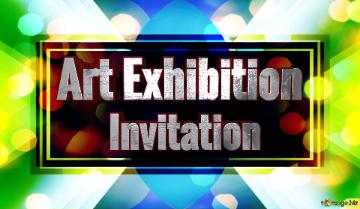 Art Exhibition Invitation  Vibrant Abstract Background With Colorful Bokeh Effects