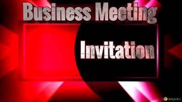 Business Meeting Invitation  Dynamic Abstract Red and Black Geometric Composition