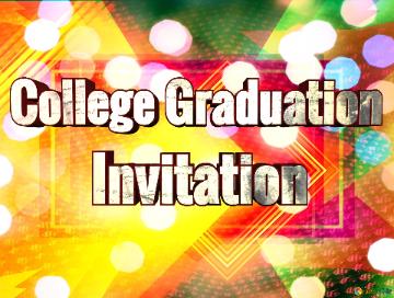 College Graduation Invitation  Vibrant Abstract Lights And Colors: A Lively Visual Symphony